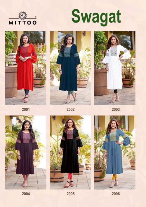 Swagat By Mitto Long Kurti Catalog